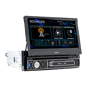 JENSEN CDR171 7 inch AM/FM Motorized Flip Out LED Media Touch Screen Single Din Car Stereo | CD & DVD Player